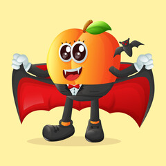 Cute apricot characters on Halloween