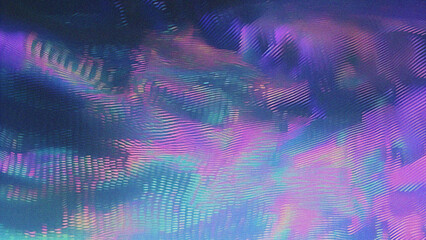 abstract and distorted holographic background texture.
90s / Vaporwave / grain texture / pastel colors / rainbow colors / noise / metallic / ai generated