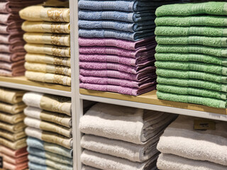 handuk or bath towels display in shop