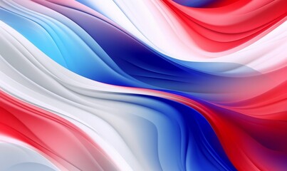Patriotic Red, White, and Blue Abstract Background. AI