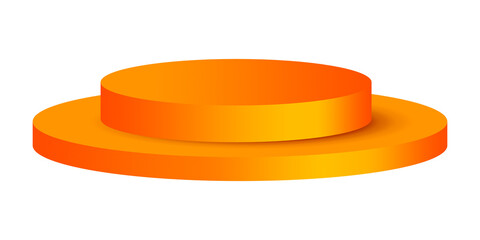 Orange luxury podium for product promotion