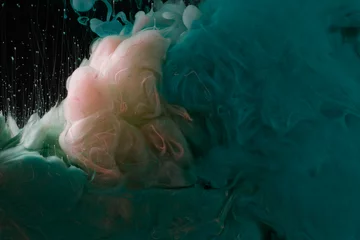 Rolgordijnen Acrylic splash colors in water. Ink blot. Abstract background. © Liliia