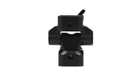 Swivel and Tilt Monitor Mount with Nato Clamp cut out on white background.