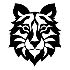 Animal head vector design black and white