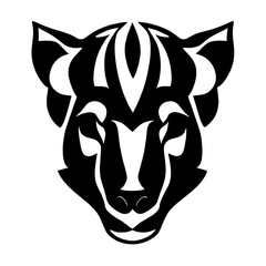 Animal head vector design black and white