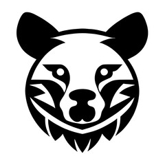 Animal head vector design black and white