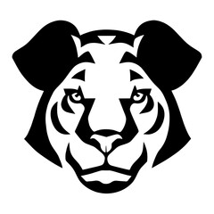 Animal head vector design black and white