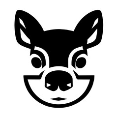 Animal head vector design black and white