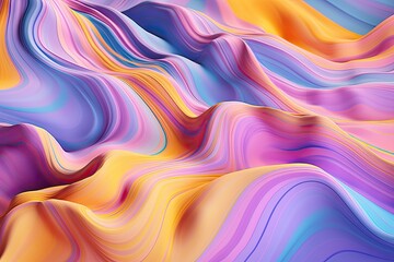 An ethereal and dreamy pastel background illustration with flowing violet and turquoise liquid. Generative AI