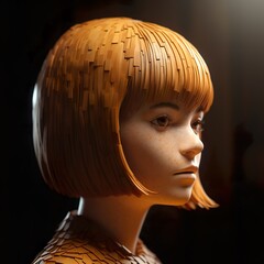 Generative AI - h&ouml;lzerne Frau