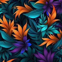 Seamless pattern of fresh green foliage leaves in the background. Ideal for eco-friendly designs. Generative AI