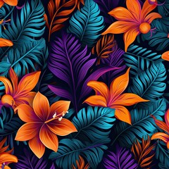 Seamless pattern of fresh green foliage leaves in the background. Ideal for eco-friendly designs. Generative AI