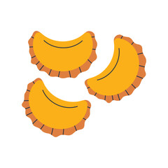 Vareniks. Ukrainian dish. Ukrainian symbols.