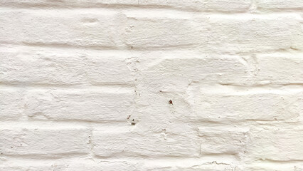 Texture, background and frame made of abstract white brick. Brickwork wall