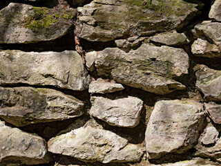 Image filling shot of natural stone wall as background, texture