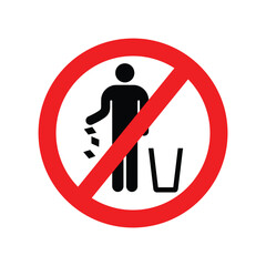 classic do not litter logo sign