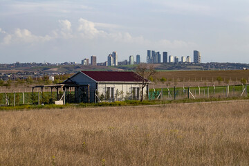 Fototapeta na wymiar landscape with a house