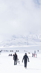 ski resort in winter, Ercieyes Mountain, Keyseri, Turkiye