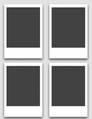 Illustration Set of black and white photo frames.