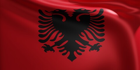 3d flag of albania