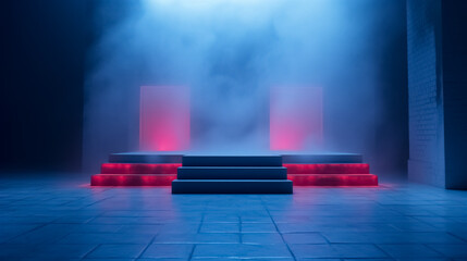 3d render of a spotlight and smoke