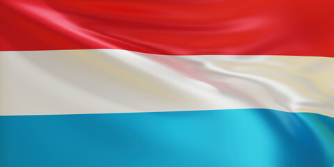 Naklejka premium 3d flag of the Duchy of luxembourg