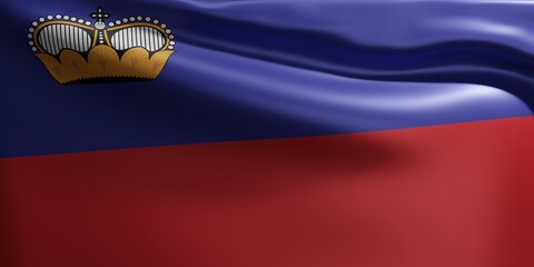 3d flag of the Principality of Liechtenstein