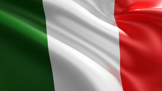 3d flag of italy