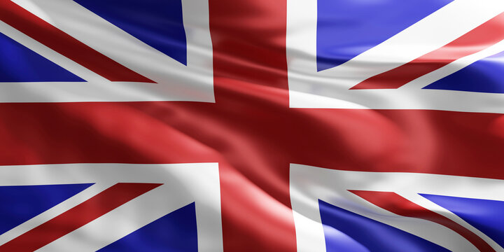 3d flag of the united Kingdom of Great Britain