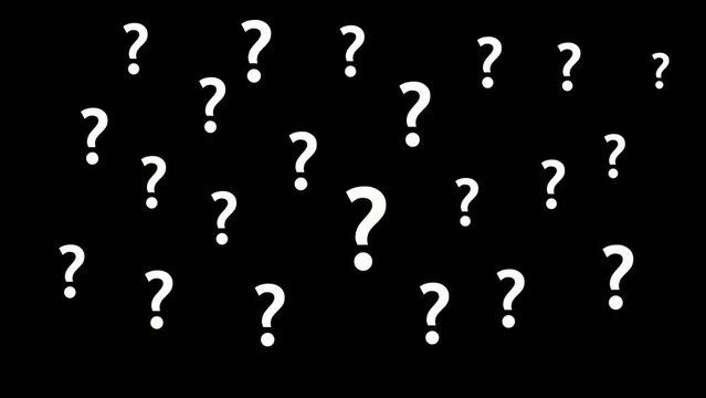 pop up question marks animation with alpha channel. Question marks animation with transparent background