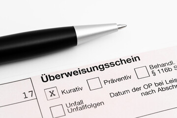 Überweisungsschein