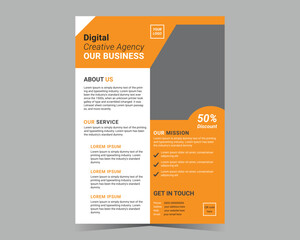 Corporate business flyer design and vector template