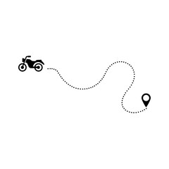 Obraz premium Motorcycle Route Path