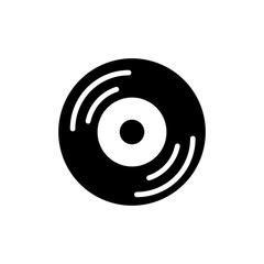 Vinyl Black Filled Icon