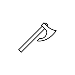 Wood axe line icon, logo vector