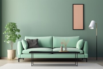 interior background space floor modern carpet house living lifestyle brick apartment. Generative AI.