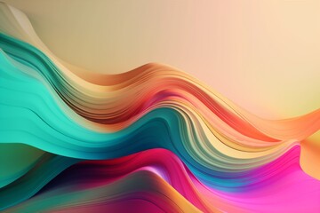 background futuristic neon gradient liquid curve pink element shape graphic generative ai banner flowing. Generative AI.