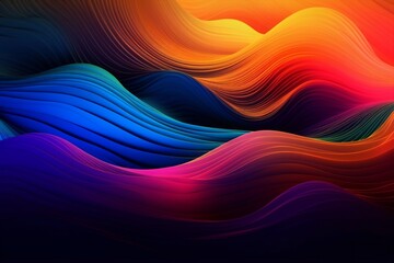 background illustration curve colorful pattern blue decorative concept neon geometric pink. Generative AI.