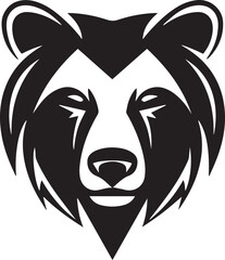Bear head logo vector illustration, SVG