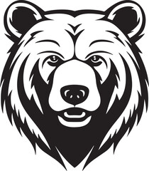 Bear head logo vector illustration, SVG