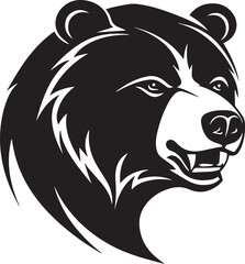 Bear head logo vector illustration, SVG