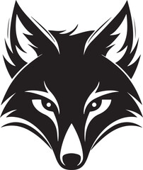 Fox head logo icon, fox face vector Illustration, on a isolated background, SVG	