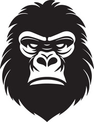 Gorilla head logo icon, gorilla face vector Illustration, on a isolated background, SVG