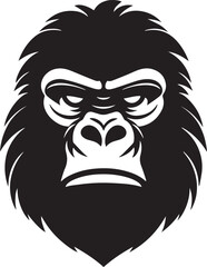 Gorilla head logo icon, gorilla face vector Illustration, on a isolated background, SVG © Dmytro