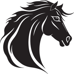 Horse head logo icon, horse face vector Illustration, on a isolated background, SVG