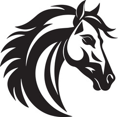 Horse head logo icon, horse face vector Illustration, on a isolated background, SVG