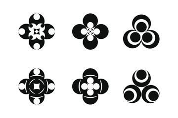 This vector illustration depicting the influence of visual perception in cognitive psychology, highlighting geometric shapes through the use of negative space.