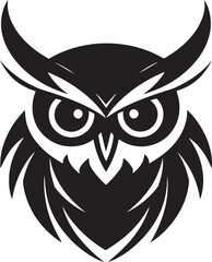 Owl head logo icon, Owl face vector Illustration, on a isolated background, SVG	