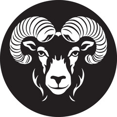 Sheep head logo icon, sheep  face vector Illustration, on a isolated background, SVG	