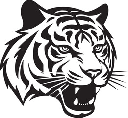 Tiger head logo icon, tiger  face vector Illustration, on a isolated background, SVG	